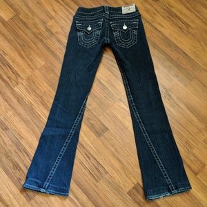 True religion blue jeans pants Flare wide leg